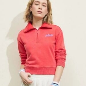 New prince pickleball power red sweat shirt 3/4 zip